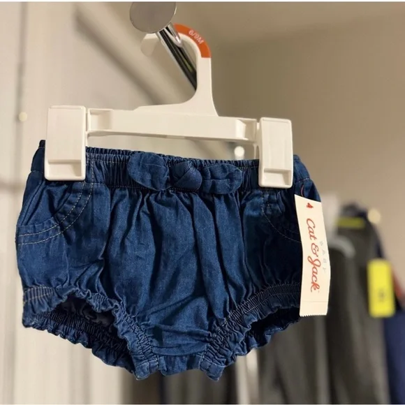 2Pcs Cat & Jack Denim Skirt & Baby Bloomer Size 6/9 Months NWT - Picture 7 of 9